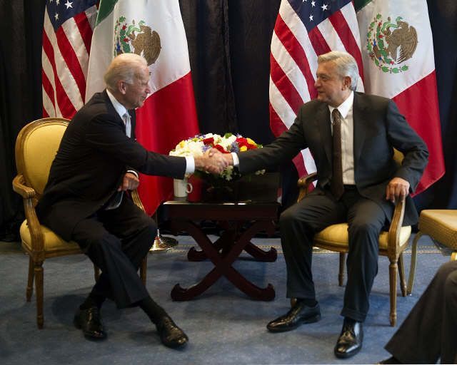 López Obrador y Joe Biden en México