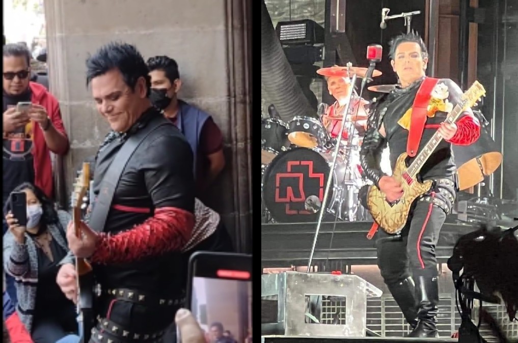 Guitarrista de Rammstein agasaja a sus fans con concierto improvisado en el Zócalo