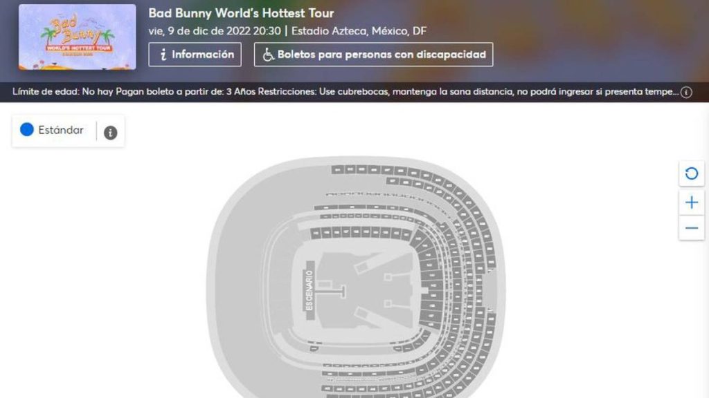 Esta es la peor ubicación para ver a Bad Bunny en el Estadio Azteca