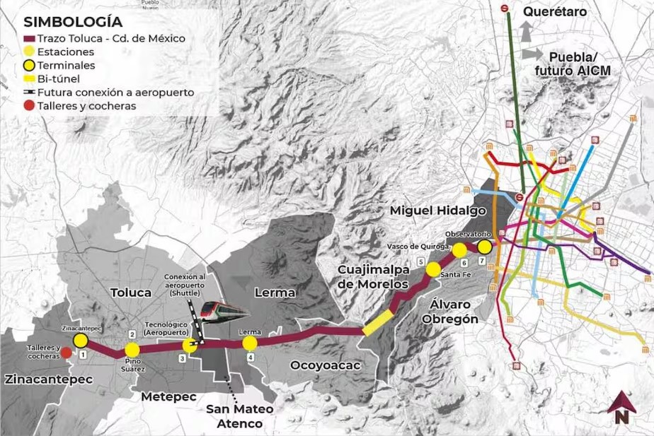 Tren Insurgente: el megaproyecto que tomó 12 años en completarse 2 Estaciones del Tren Insurgente