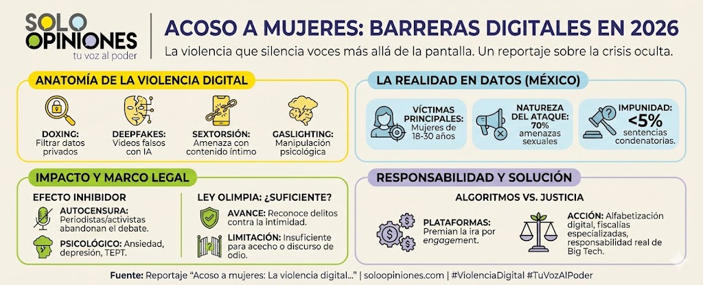 Acoso a mujeres: La violencia digital que silencia voces en 2026 2 acoso a mujeres