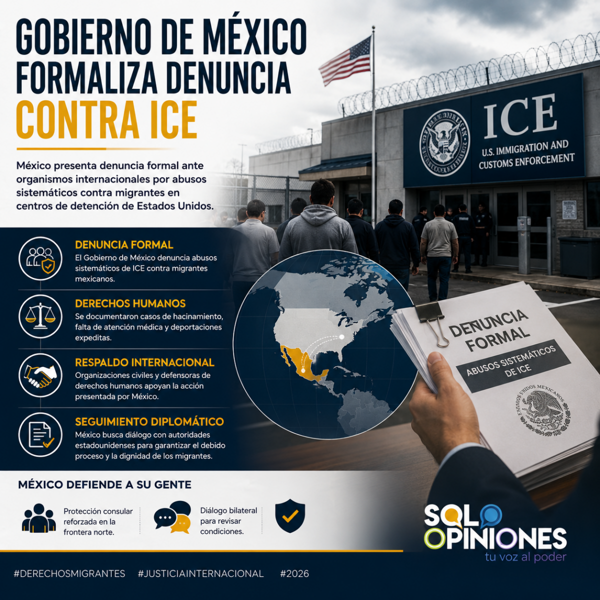 Denuncia contra ICE: México exige respeto a los derechos de migrantes en 2026 1 denuncia contra ICE