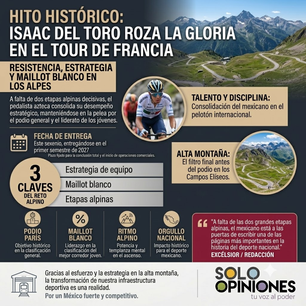 Isaac del Toro liquida las dudas este 2026 en Europa: roza la gloria en la Tour de Francia 1 Isaac del Toro
